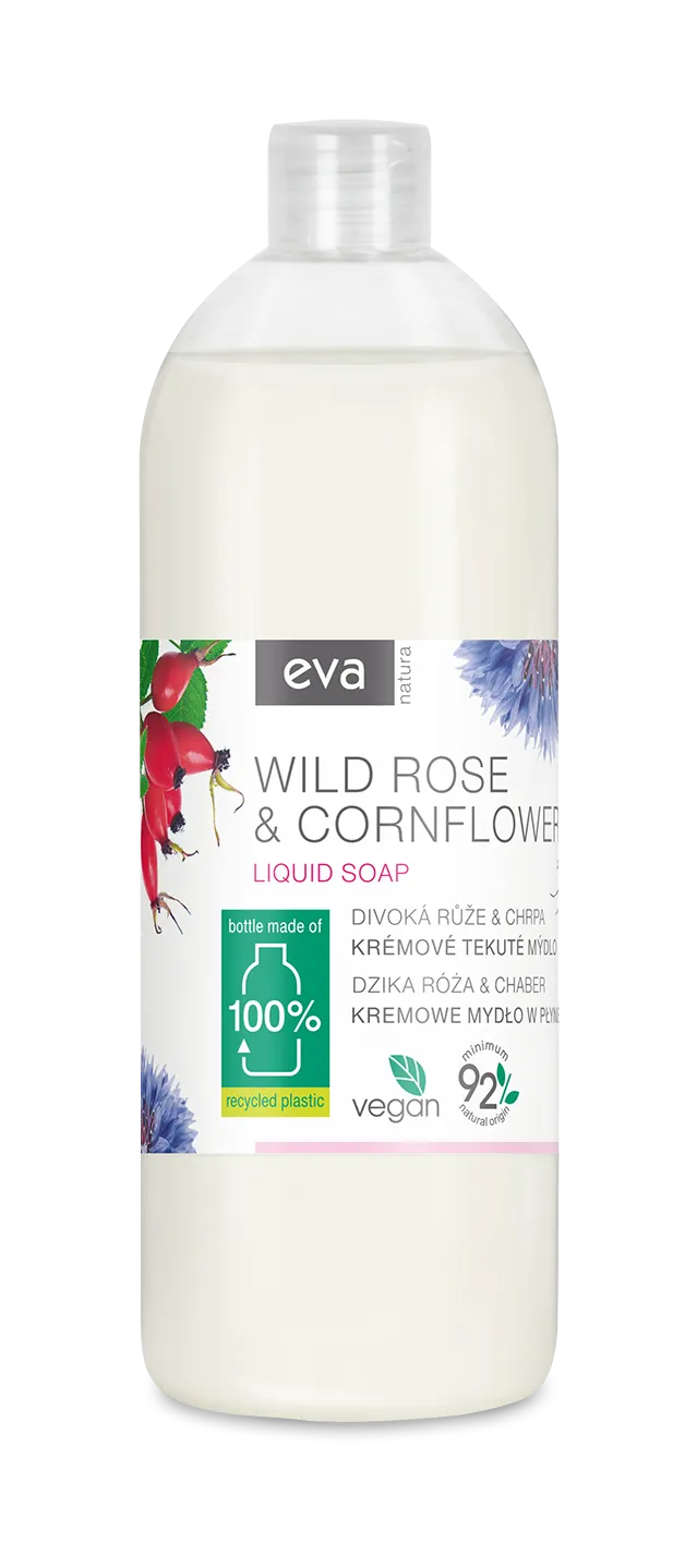 EVA NATURA Săpun lichid cremos cu trandafir sălbatic și albăstrea
